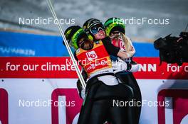 04.12.2021 Lillehammer, Norway (NOR): Ursa Bogataj (SLO), Nika Kriznar (SLO), Ema Klinec (SLO), (l-r)  - FIS world cup ski jumping women, individual HS98, Lillehammer (NOR). www.nordicfocus.com. © Modica/NordicFocus. Every downloaded picture is fee-liable.