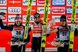 10.12.2021, Klingenthal, Germany (GER): Silje Opseth (NOR), Marita Kramer (AUT), Ursa Bogataj (SLO), (l-r) - FIS world cup ski jumping women, individual HS140, Klingenthal (GER). www.nordicfocus.com. © Thibaut/NordicFocus. Every downloaded picture is fee-liable.