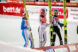 10.12.2021, Klingenthal, Germany (GER): Silje Opseth (NOR), Marita Kramer (AUT), Ursa Bogataj (SLO), (l-r)  - FIS world cup ski jumping women, individual HS140, Klingenthal (GER). www.nordicfocus.com. © Thibaut/NordicFocus. Every downloaded picture is fee-liable.