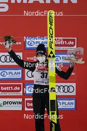 10.12.2021, Klingenthal, Germany (GER): Ursa Bogataj (SLO), Podium - FIS world cup ski jumping women, individual HS140, Klingenthal (GER). www.nordicfocus.com. © Thibaut/NordicFocus. Every downloaded picture is fee-liable.