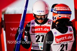 10.12.2021, Klingenthal, Germany (GER): Kaori Iwabuchi (JPN), Yuki Ito (JPN), (l-r)  - FIS world cup ski jumping women, individual HS140, Klingenthal (GER). www.nordicfocus.com. © Thibaut/NordicFocus. Every downloaded picture is fee-liable.