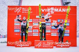 11.12.2021, Klingenthal, Germany (GER): Silje Opseth (NOR), Marita Kramer (AUT), Katharina Althaus (GER), (l-r)  - FIS world cup ski jumping women, individual HS140, Klingenthal (GER). www.nordicfocus.com. © Thibaut/NordicFocus. Every downloaded picture is fee-liable.