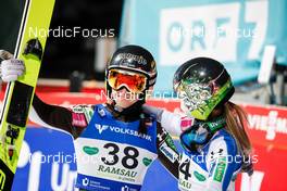 17.12.2021, Ramsau, Austria, (AUT): Ursa Bogataj (SLO), Nika Kriznar (SLO), (l-r)  - FIS world cup ski jumping women, individual HS98, Ramsau (AUT). www.nordicfocus.com. © Volk/NordicFocus. Every downloaded picture is fee-liable.