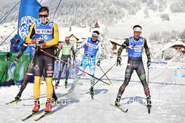 24.01.2021, Toblach-Cortina, Italy (ITA): Max Novak (SWE), Ari Luusua (FIN), Vetle Thyli (NOR), group l-r - Visma Ski Classics, Toblach-Cortina (ITA). www.nordicfocus.com. © Reichert/NordicFocus. Every downloaded picture is fee-liable.