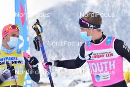 24.01.2021, Toblach-Cortina, Italy (ITA): Oskar Kardin (NOR), Emil Persson (SWE), group l-r - Visma Ski Classics, Toblach-Cortina (ITA). www.nordicfocus.com. © Reichert/NordicFocus. Every downloaded picture is fee-liable.