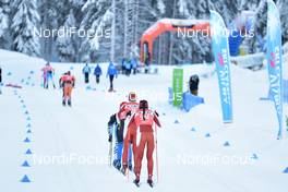 24.01.2021, Toblach-Cortina, Italy (ITA): Tereza Hujerova (CZE), Klara Moravcova (CZE), group l-r - Visma Ski Classics, Toblach-Cortina (ITA). www.nordicfocus.com. © Reichert/NordicFocus. Every downloaded picture is fee-liable.