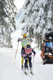 24.01.2021, Toblach-Cortina, Italy (ITA): Astrid Oeyre Slind (NOR), Elin Mohlin (SWE), group l-r - Visma Ski Classics, Toblach-Cortina (ITA). www.nordicfocus.com. © Reichert/NordicFocus. Every downloaded picture is fee-liable.