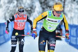 24.01.2021, Toblach-Cortina, Italy (ITA): Elin Mohlin (SWE), Astrid Oeyre Slind (NOR), group l-r - Visma Ski Classics, Toblach-Cortina (ITA). www.nordicfocus.com. © Reichert/NordicFocus. Every downloaded picture is fee-liable.
