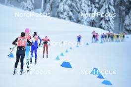 24.01.2021, Toblach-Cortina, Italy (ITA): Laila Kveli (NOR), Maria Graefnings (SWE), group l-r - Visma Ski Classics, Toblach-Cortina (ITA). www.nordicfocus.com. © Reichert/NordicFocus. Every downloaded picture is fee-liable.