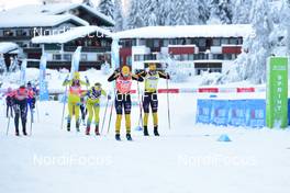 24.01.2021, Toblach-Cortina, Italy (ITA): Astrid Oeyre Slind (NOR), Lina Korsgren (SWE), Jenny Larsson (SWE), group l-r - Visma Ski Classics, Toblach-Cortina (ITA). www.nordicfocus.com. © Reichert/NordicFocus. Every downloaded picture is fee-liable.