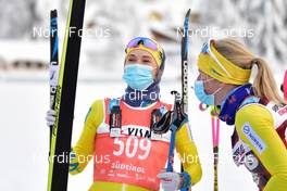24.01.2021, Toblach-Cortina, Italy (ITA): Emilie Fleten (NOR), Astrid Oeyre Slind (NOR), group l-r - Visma Ski Classics, Toblach-Cortina (ITA). www.nordicfocus.com. © Reichert/NordicFocus. Every downloaded picture is fee-liable.