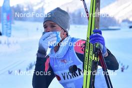 16.01.2021, St. Moritz, Switzerland (SUI): Oskar Kardin (NOR), podium - Visma Ski Classics La Diagonela, St. Moritz (SUI). www.nordicfocus.com. © Reichert/NordicFocus. Every downloaded picture is fee-liable.