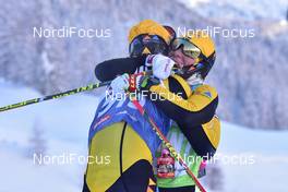 16.01.2021, St. Moritz, Switzerland (SUI): Jenny Larsson (SWE), Lina Korsgren (SWE) - Visma Ski Classics La Diagonela, St. Moritz (SUI). www.nordicfocus.com. © Reichert/NordicFocus. Every downloaded picture is fee-liable.
