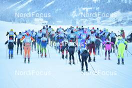 16.01.2021, St. Moritz, Switzerland (SUI): Gabriel Koehl (ITA), Adrian Bosshart (SUI), Adam Matous (CZE), Benjamin Rosselet (SUI), Marco Crestani (ITA), group - Visma Ski Classics La Diagonela, St. Moritz (SUI). www.nordicfocus.com. © Reichert/NordicFocus. Every downloaded picture is fee-liable.