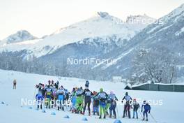16.01.2021, St. Moritz, Switzerland (SUI): Melina Mayer (SUI), Hanna Noehmeier(GER), Margaret Lane(USA), Karin Weltert (SUI), group - Visma Ski Classics La Diagonela, St. Moritz (SUI). www.nordicfocus.com. © Reichert/NordicFocus. Every downloaded picture is fee-liable.