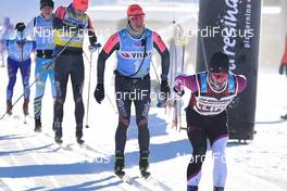 16.01.2021, St. Moritz, Switzerland (SUI): Petter Eliassen (NOR), Stian Berg (NOR), group - Visma Ski Classics La Diagonela, St. Moritz (SUI). www.nordicfocus.com. © Reichert/NordicFocus. Every downloaded picture is fee-liable.