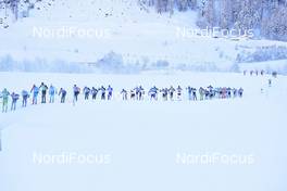 16.01.2021, St. Moritz, Switzerland (SUI): Vaclav Sedlacek (CZE), Thomas Oedegaarden (NOR), Stian Berg (NOR), Fabian Stocek (CZE), group - Visma Ski Classics La Diagonela, St. Moritz (SUI). www.nordicfocus.com. © Reichert/NordicFocus. Every downloaded picture is fee-liable.