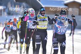16.01.2021, St. Moritz, Switzerland (SUI): Britta Norgren (SWE), Elin Mohlin (SWE), group - Visma Ski Classics La Diagonela, St. Moritz (SUI). www.nordicfocus.com. © Reichert/NordicFocus. Every downloaded picture is fee-liable.