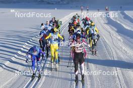 16.01.2021, St. Moritz, Switzerland (SUI): Alexey Dvoskin (RUS), Torleif Syrstad (NOR), Morten Eide Pedersen (NOR), group - Visma Ski Classics La Diagonela, St. Moritz (SUI). www.nordicfocus.com. © Reichert/NordicFocus. Every downloaded picture is fee-liable.