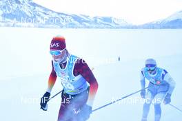 16.01.2021, St. Moritz, Switzerland (SUI): Benjamin Rosselet (SUI), Andri Schlittler (SUI), group - Visma Ski Classics La Diagonela, St. Moritz (SUI). www.nordicfocus.com. © Reichert/NordicFocus. Every downloaded picture is fee-liable.