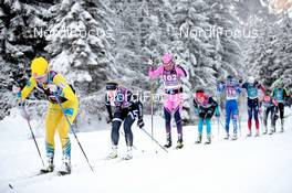31.01.2021, Val di Fiemme, Italy (ITA): Elin Mohlin (SWE), Katerina Smutna (CZE), (l-r)  - Visma Ski Classics Marcialonga, Val di Fiemme (ITA). www.nordicfocus.com. © Modica/NordicFocus. Every downloaded picture is fee-liable.