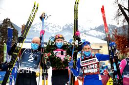 31.01.2021, Val di Fiemme, Italy (ITA): Tord Asle Gjerdalen (NOR), Emil Persson (SWE), Ermil Vokuev (RUS), (l-r)  - Visma Ski Classics Marcialonga, Val di Fiemme (ITA). www.nordicfocus.com. © Modica/NordicFocus. Every downloaded picture is fee-liable.