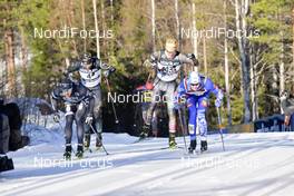 07.03.2021, Mora, Sweden (SWE): Anton Karlsson (SWE), Tord Asle Gjerdalen (NOR), Vetle Thyli (NOR), Ermil Vokuev (RUS), (l-r) - Visma Ski Classics Vasaloppet, Mora (SWE). www.nordicfocus.com. © Schmidt/NordicFocus. Every downloaded picture is fee-liable.
