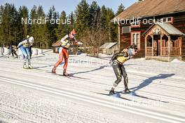 07.03.2021, Mora, Sweden (SWE): Maria Graefnings (SWE), Heli Heiskanen (FIN), Laila Kveli (NOR), (l-r) - Visma Ski Classics Vasaloppet, Mora (SWE). www.nordicfocus.com. © Schmidt/NordicFocus. Every downloaded picture is fee-liable.