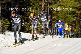 07.03.2021, Mora, Sweden (SWE): Tord Asle Gjerdalen (NOR), Vetle Thyli (NOR), Anton Karlsson (SWE), Ermil Vokuev (RUS), Lina Korsgren (SWE), (l-r), Marit Bjoergen (NOR), (l-r) - Visma Ski Classics Vasaloppet, Mora (SWE). www.nordicfocus.com. © Schmidt/NordicFocus. Every downloaded picture is fee-liable.