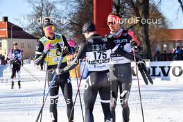 07.03.2021, Mora, Sweden (SWE): Emil Persson (SWE), Anton Karlsson (SWE), Oskar Kardin (SWE), (l-r) - Visma Ski Classics Vasaloppet, Mora (SWE). www.nordicfocus.com. © Schmidt/NordicFocus. Every downloaded picture is fee-liable.