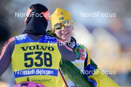 07.03.2021, Mora, Sweden (SWE): Marit Bjoergen (NOR), Lina Korsgren (SWE), (l-r) - Visma Ski Classics Vasaloppet, Mora (SWE). www.nordicfocus.com. © Schmidt/NordicFocus. Every downloaded picture is fee-liable.