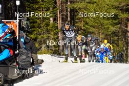 07.03.2021, Mora, Sweden (SWE): Tord Asle Gjerdalen (NOR), Vetle Thyli (NOR), Anton Karlsson (SWE), Ermil Vokuev (RUS), Lina Korsgren (SWE), (l-r) - Visma Ski Classics Vasaloppet, Mora (SWE). www.nordicfocus.com. © Schmidt/NordicFocus. Every downloaded picture is fee-liable.