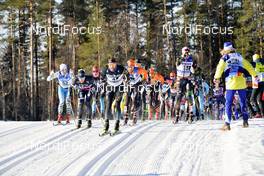 07.03.2021, Mora, Sweden (SWE): Fabian Stocek (CZE), Anton Karlsson (SWE), Tord Asle Gjerdalen (NOR), (l-r) - Visma Ski Classics Vasaloppet, Mora (SWE). www.nordicfocus.com. © Schmidt/NordicFocus. Every downloaded picture is fee-liable.