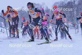21.03.2021, Valadalen, Sweden (SWE): Sofie Elebro (SWE), Britta Johansson Norgren (SWE), Katerina Smutna (CZE), Astrid Oeyre Slind (NOR), (l-r) - Visma Ski Classics, Valadalen (SWE). www.nordicfocus.com. © Visma Ski Classics /Magnus Oesth/NordicFocus. Every downloaded picture is fee-liable.