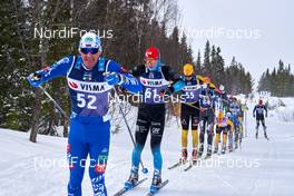 21.03.2021, Valadalen, Sweden (SWE): Alexey Shemiakin (RUS), Thomas Joly (FRA), Herman Paus (NOR), (l-r) - Visma Ski Classics, Valadalen (SWE). www.nordicfocus.com. © Visma Ski Classics /Magnus Oesth/NordicFocus. Every downloaded picture is fee-liable.