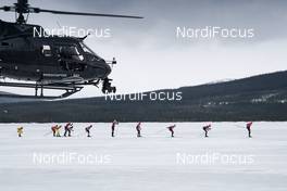 27.03.2021, Valadalen, Sweden (SWE): Feature: Track atmosphere with the helicopter following the field of athletes - Visma Ski Classics Arefjaellsloppet, Valadalen (SWE). www.nordicfocus.com. © Visma Ski Classics/Magnus Oesth/NordicFocus. Every downloaded picture is fee-liable.