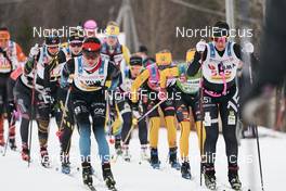 27.03.2021, Valadalen, Sweden (SWE): Roxane Lacroix (FRA), Britta Johansson Norgren (SWE), (l-r) - Visma Ski Classics Arefjaellsloppet, Valadalen (SWE). www.nordicfocus.com. © Visma Ski Classics/Magnus Oesth/NordicFocus. Every downloaded picture is fee-liable.