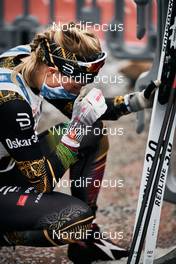 27.03.2021, Valadalen, Sweden (SWE): Event Feature: undefined athlete rests at the finish - Visma Ski Classics Arefjaellsloppet, Valadalen (SWE). www.nordicfocus.com. © Visma Ski Classics/Magnus Oesth/NordicFocus. Every downloaded picture is fee-liable.