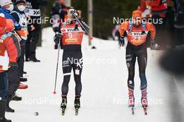 27.03.2021, Valadalen, Sweden (SWE): Oeyvind Moen Fjeld (NOR), Runar Skaug Mathisen (NOR), (l-r) - Visma Ski Classics Arefjaellsloppet, Valadalen (SWE). www.nordicfocus.com. © Visma Ski Classics/Magnus Oesth/NordicFocus. Every downloaded picture is fee-liable.