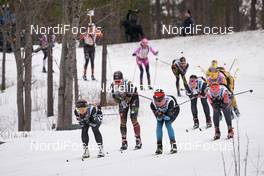 27.03.2021, Valadalen, Sweden (SWE): Elin Mohlin (SWE), Roxane Lacroix (FRA), (l-r) - Visma Ski Classics Arefjaellsloppet, Valadalen (SWE). www.nordicfocus.com. © Visma Ski Classics/Magnus Oesth/NordicFocus. Every downloaded picture is fee-liable.