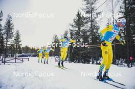 18.12.2021, Groenklitt, Sweden (SWE): Syrstad Torleif (NOR), Jespersen Chris Andre (NOR), Bucher-Johannenssen Thomas (NOR), Sundby Martin Johnsrud (NOR), (l-r)  - Visma Ski Classics Orsa Groenklitt Individual Prologue - Groenklitt (SWE). www.nordicfocus.com. © Modica/NordicFocus. Every downloaded picture is fee-liable.