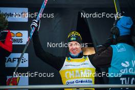 19.12.2021, Groenklitt, Sweden (SWE): Emil Persson (SWE), podium - Visma Ski Classics Orsa Groenklitt Individual Prologue - Groenklitt (SWE). www.nordicfocus.com. © Modica/NordicFocus. Every downloaded picture is fee-liable.