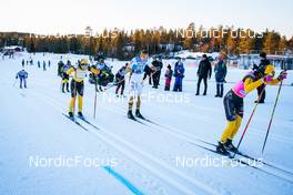 19.12.2021, Groenklitt, Sweden (SWE): Lina Korsgren (SWE), Linn Soemskar (SWE), Ida Dahl (SWE), (l-r) - Visma Ski Classics Orsa Groenklitt Individual Prologue - Groenklitt (SWE). www.nordicfocus.com. © Modica/NordicFocus. Every downloaded picture is fee-liable.