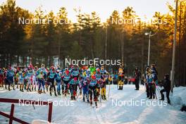19.12.2021, Groenklitt, Sweden (SWE): Andreas Nygaard (NOR), Ermil Vokuev (RUS), Torgeir Sulen Hovland (NOR), Max Novak (SWE), (l-r) - Visma Ski Classics Orsa Groenklitt Individual Prologue - Groenklitt (SWE). www.nordicfocus.com. © Modica/NordicFocus. Every downloaded picture is fee-liable.