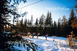 19.12.2021, Groenklitt, Sweden (SWE): Martin Johnsrud Sundby (NOR), Tord Asle Gjerdalen (NOR), Emil Persson (SWE), Vetle Thyli (NOR), (l-r) - Visma Ski Classics Orsa Groenklitt Individual Prologue - Groenklitt (SWE). www.nordicfocus.com. © Modica/NordicFocus. Every downloaded picture is fee-liable.
