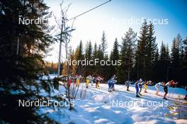 19.12.2021, Groenklitt, Sweden (SWE): Aleksandr Grebenko (RUS), Maxim Vylegzanin (RUS), Ermil Vokuev (RUS), Marcus Johansson (SWE), (l-r) - Visma Ski Classics Orsa Groenklitt Individual Prologue - Groenklitt (SWE). www.nordicfocus.com. © Modica/NordicFocus. Every downloaded picture is fee-liable.
