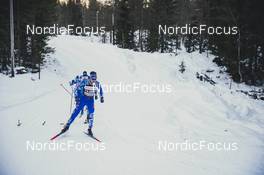 18.12.2021, Groenklitt, Sweden (SWE): Vylegzanin Maxim (RUS), Vokuev Ermil (RUS), Grebenko Aleksandr (RUS), Shemiakin Alexey (RUS), (l-r)  - Visma Ski Classics Orsa Groenklitt Individual Prologue - Groenklitt (SWE). www.nordicfocus.com. © Modica/NordicFocus. Every downloaded picture is fee-liable.