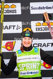 19.12.2021, Groenklitt, Sweden (SWE): Britta Johansson Norgren (SWE), podium - Visma Ski Classics Orsa Groenklitt Individual Prologue - Groenklitt (SWE). www.nordicfocus.com. © Modica/NordicFocus. Every downloaded picture is fee-liable.