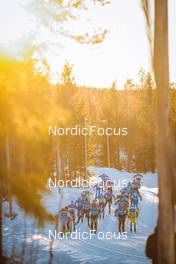 19.12.2021, Groenklitt, Sweden (SWE): Vetle Thyli (NOR), Tord Asle Gjerdalen (NOR), Oskar Kardin (SWE), Chris Andre Jespersen (NOR), (l-r) - Visma Ski Classics Orsa Groenklitt Individual Prologue - Groenklitt (SWE). www.nordicfocus.com. © Modica/NordicFocus. Every downloaded picture is fee-liable.