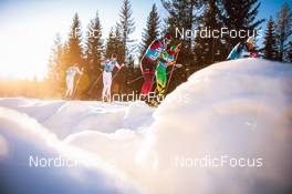 19.12.2021, Groenklitt, Sweden (SWE): Bard Eskil Bjoerndalen (NOR), Hannes Maeenpaeae (FIN), (l-r) - Visma Ski Classics Orsa Groenklitt Individual Prologue - Groenklitt (SWE). www.nordicfocus.com. © Modica/NordicFocus. Every downloaded picture is fee-liable.